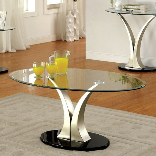 Valo Contemporary Satin Plated Coffee Table