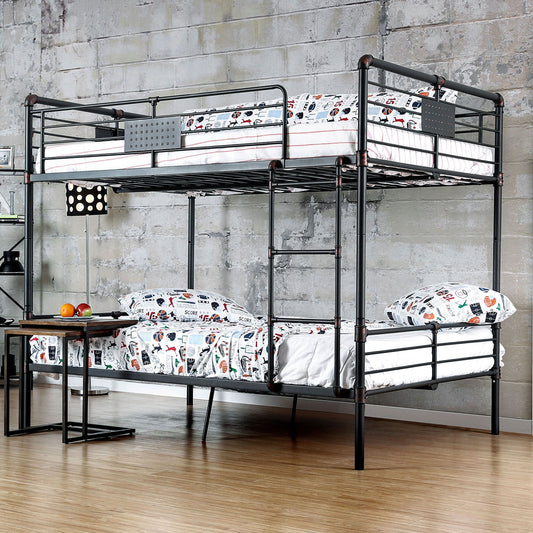 Olga Full Over Full Industrial Style Bunk Bed