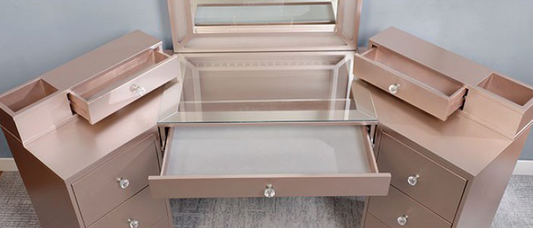 Tracie Glam Style Vanity Set in Tiffany Blush