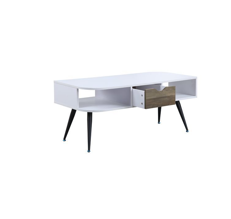 Halima C Shaped Coffee Table in Bright White