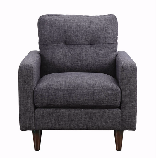 Watson Retro Style Gray Linen Chair