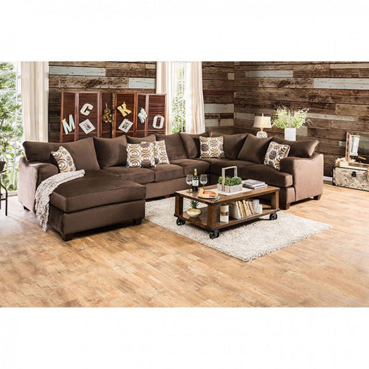 Wessington Transitional Sofa in Chocolate