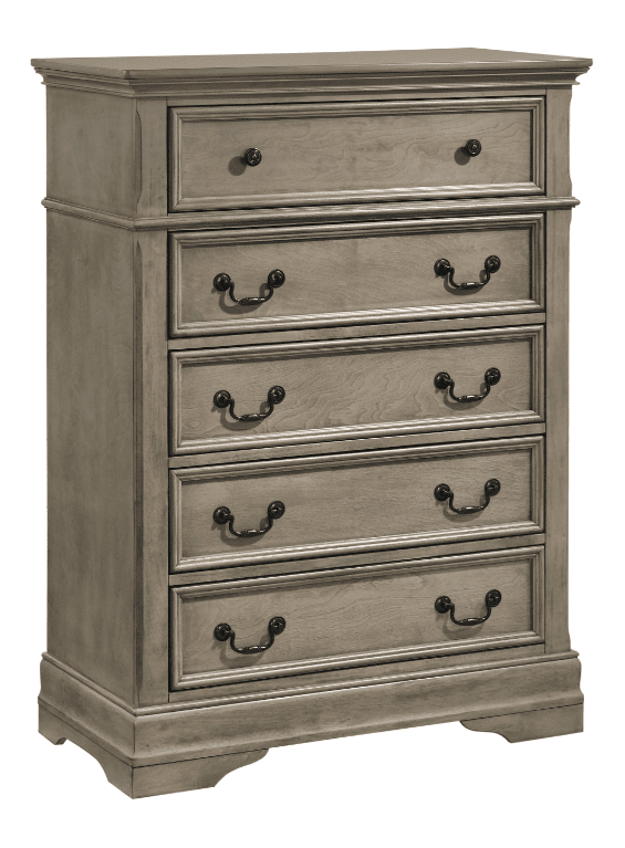 Manchester 5-Piece Queen Bedroom Set With Upholstered Arched Headboard Wheat