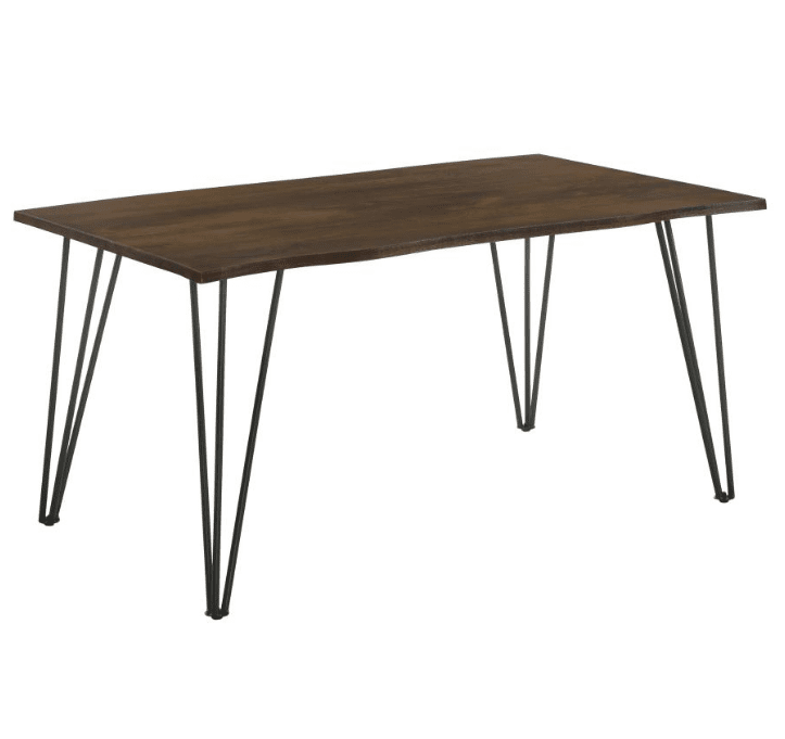 Topeka 6-piece Dining Set Mango Cocoa and Gunmetal