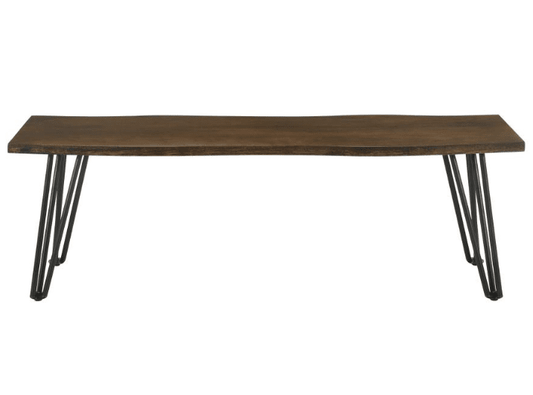 Topeka 6-piece Dining Set Mango Cocoa and Gunmetal