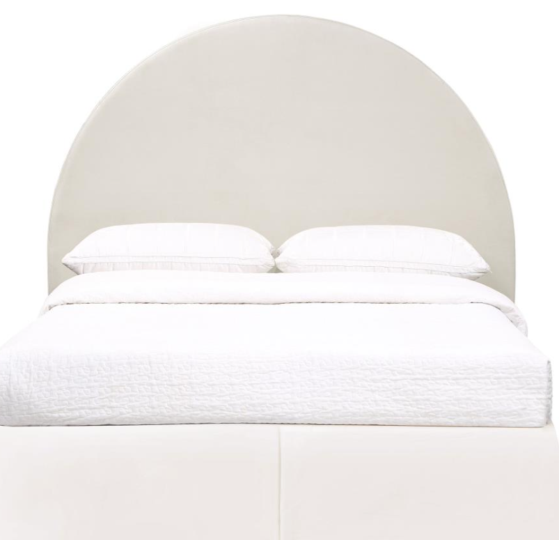 June Upholstered Arched Headboard Ivory