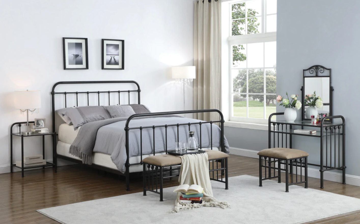 Livingston Dark Bronze King Size Metal Bed