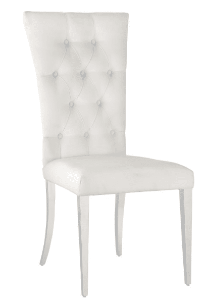 Kerwin Rectangle 5PC Faux Marble Top Dining Set White and Chrome