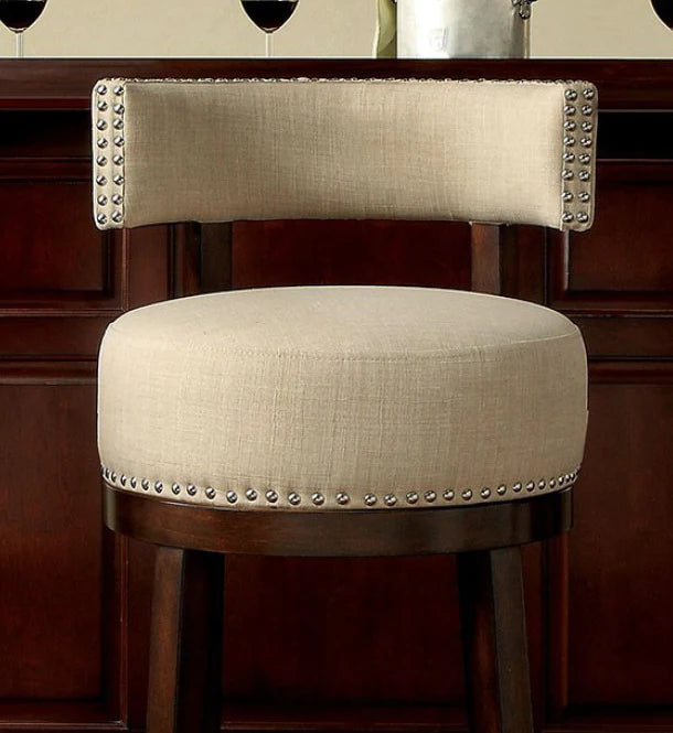 Lynsey Transitional 25" Upholstered Bar Stool Set of 2