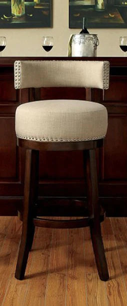 Lynsey Transitional 25" Upholstered Bar Stool Set of 2