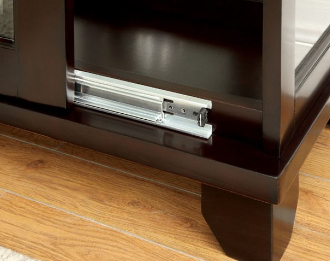 Ludden Dark Walnut Curio Cabinet - Furniture of America