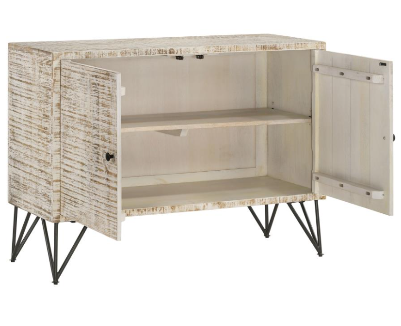 Maille 2-door Accent Cabinet White Washed