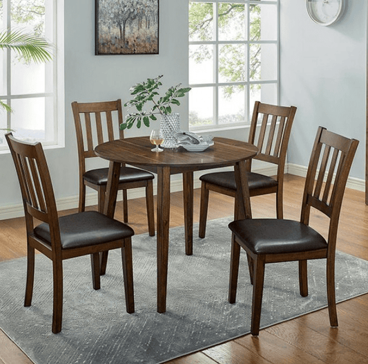 Blackwood 5 Piece Mid-Century Modern Dining Set in Walnut