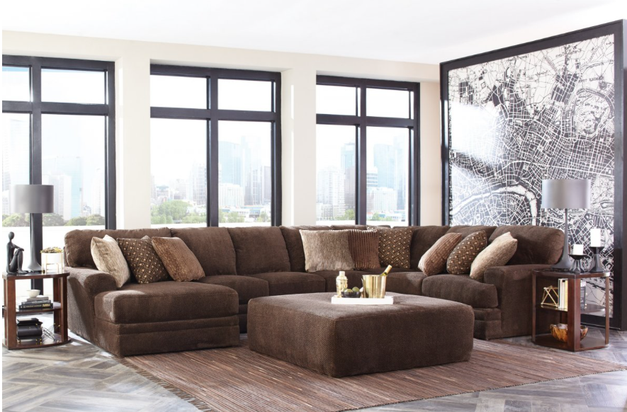 4376 Mammoth Chocolate Sectional - Jackson Catnapper