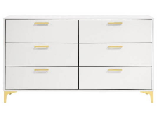 Kendall 6-drawer Dresser White