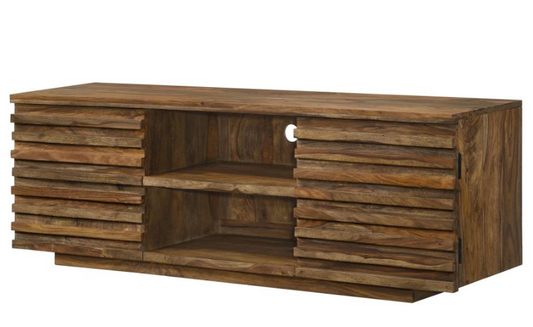 Julia 2-door TV Console with Adjustable Shelf Natural