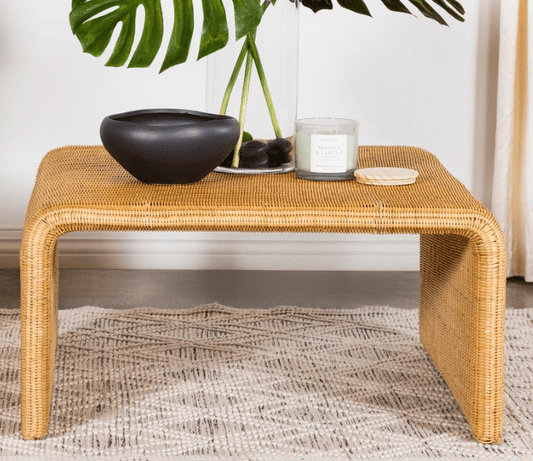 Juanita Square Natural Rattan Coffee Table