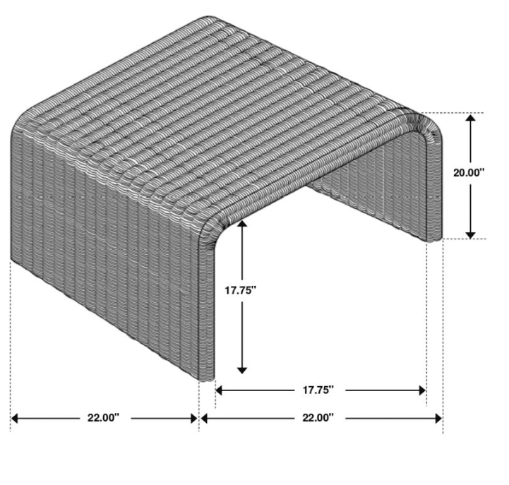 Juanita Square Natural Rattan Coffee Table