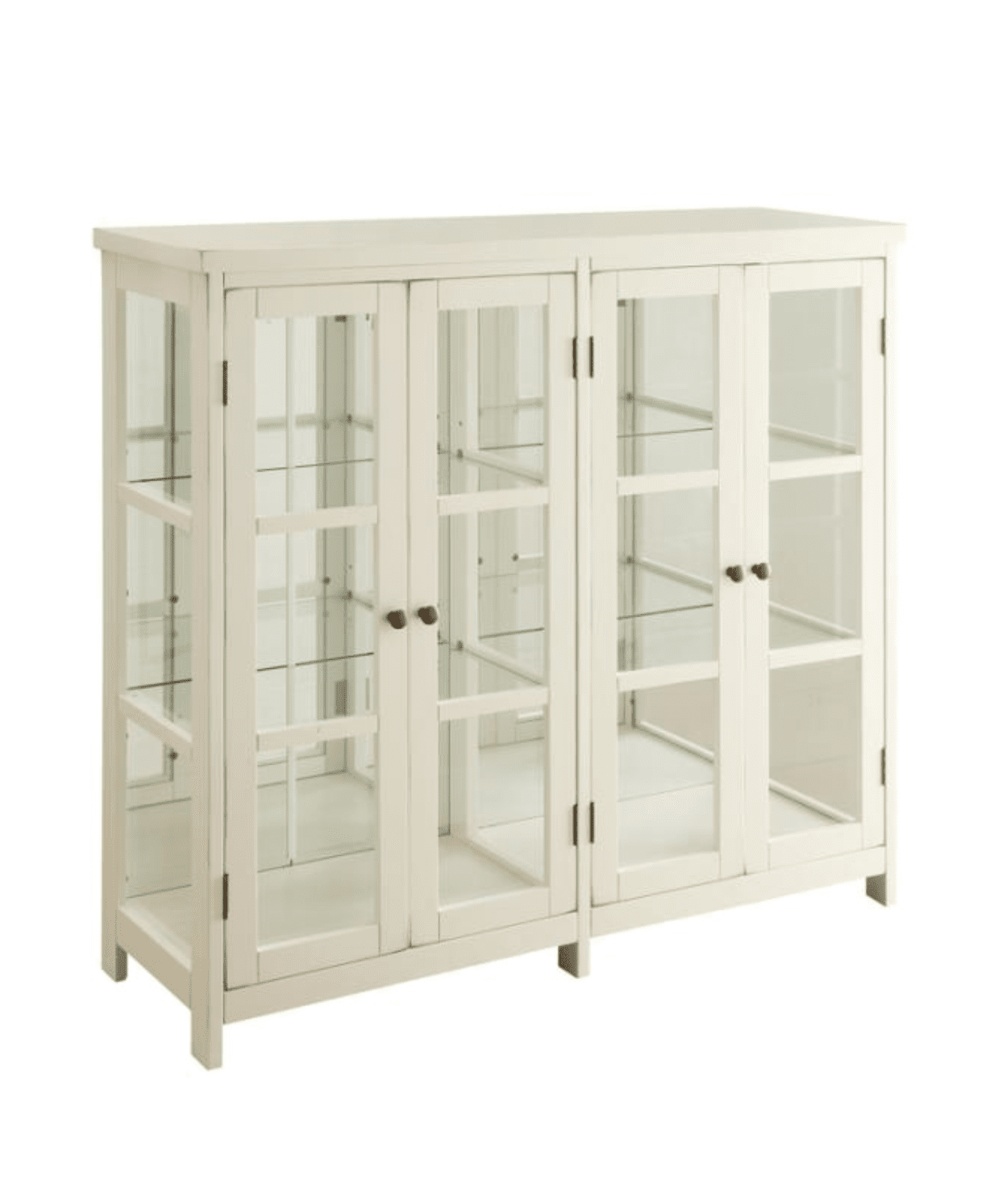 Sable 4-door Display Accent Cabinet White