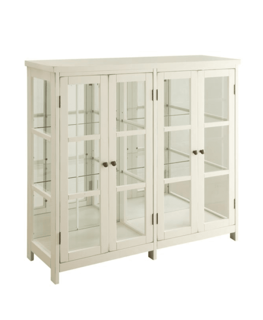 Sable 4-door Display Accent Cabinet White