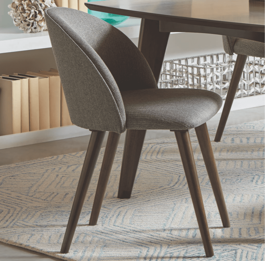 Holly Mid-Century Modern Walnut Finish 5 Piece Dining Set