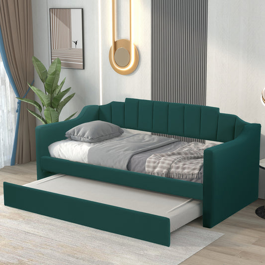 Contemporary Green Daybed & Trundle