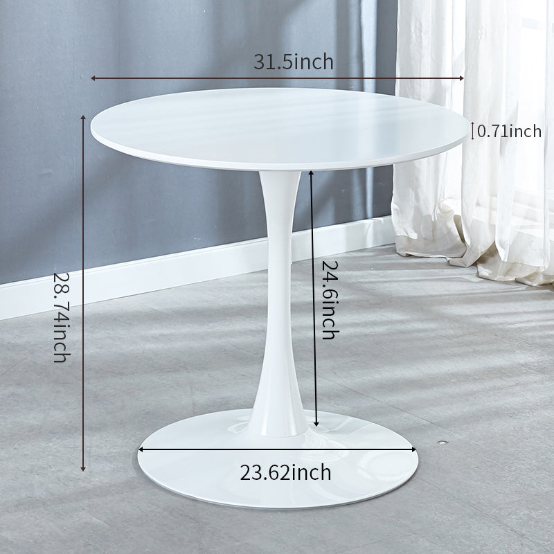 31.5" Modern White Tulip Table