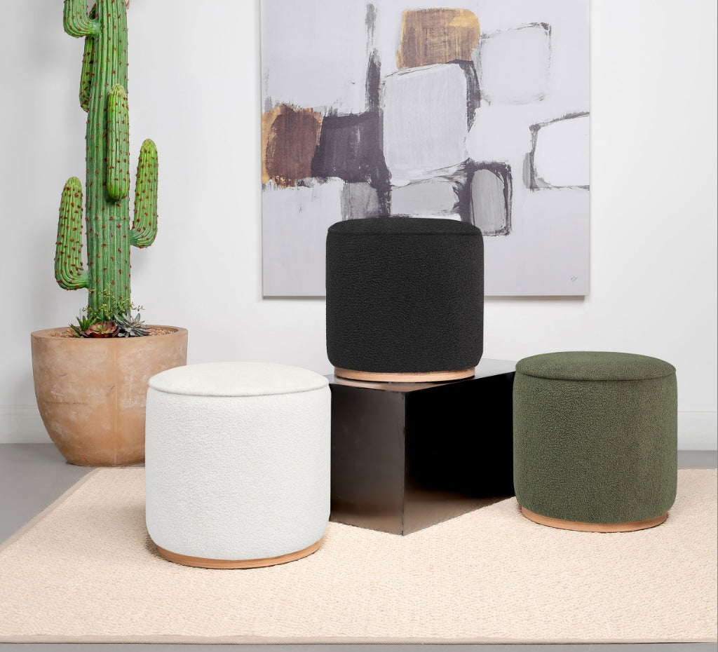 Bouclé Bench & Ottoman