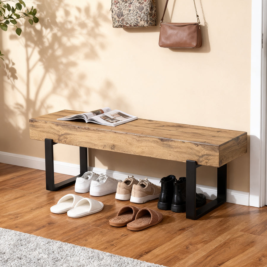 59' Wood Bench - Natural Wash - primary color shot