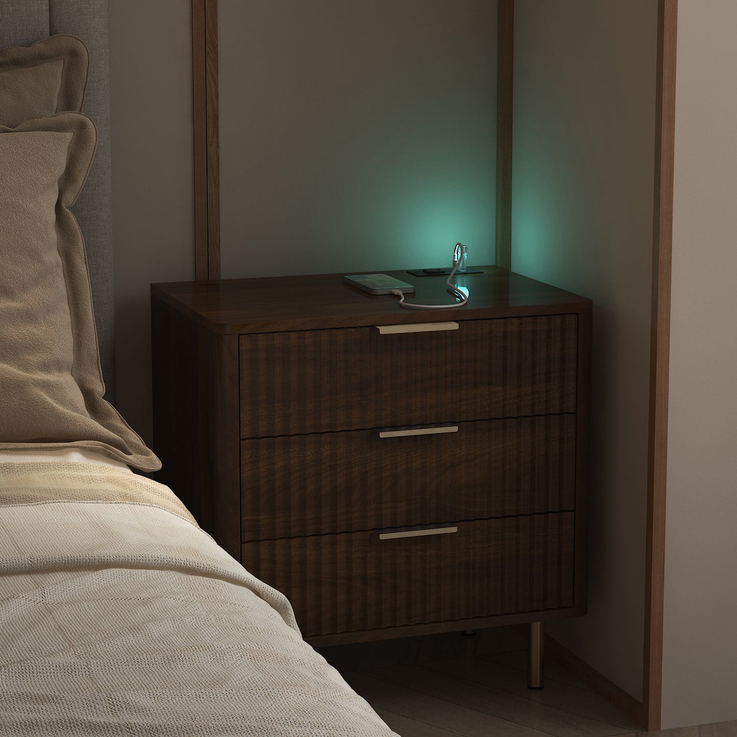Nightstand with Charging Station - detail view 3