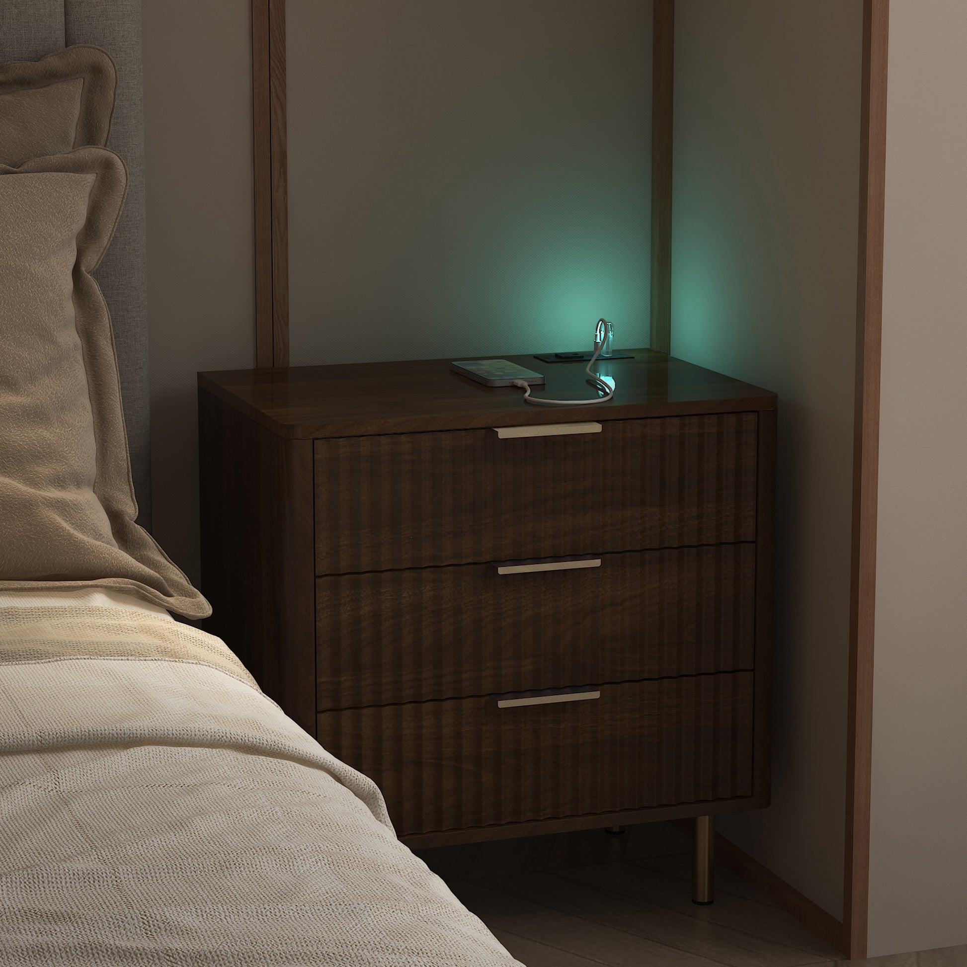 Nightstand with Charging Station - detail view 3