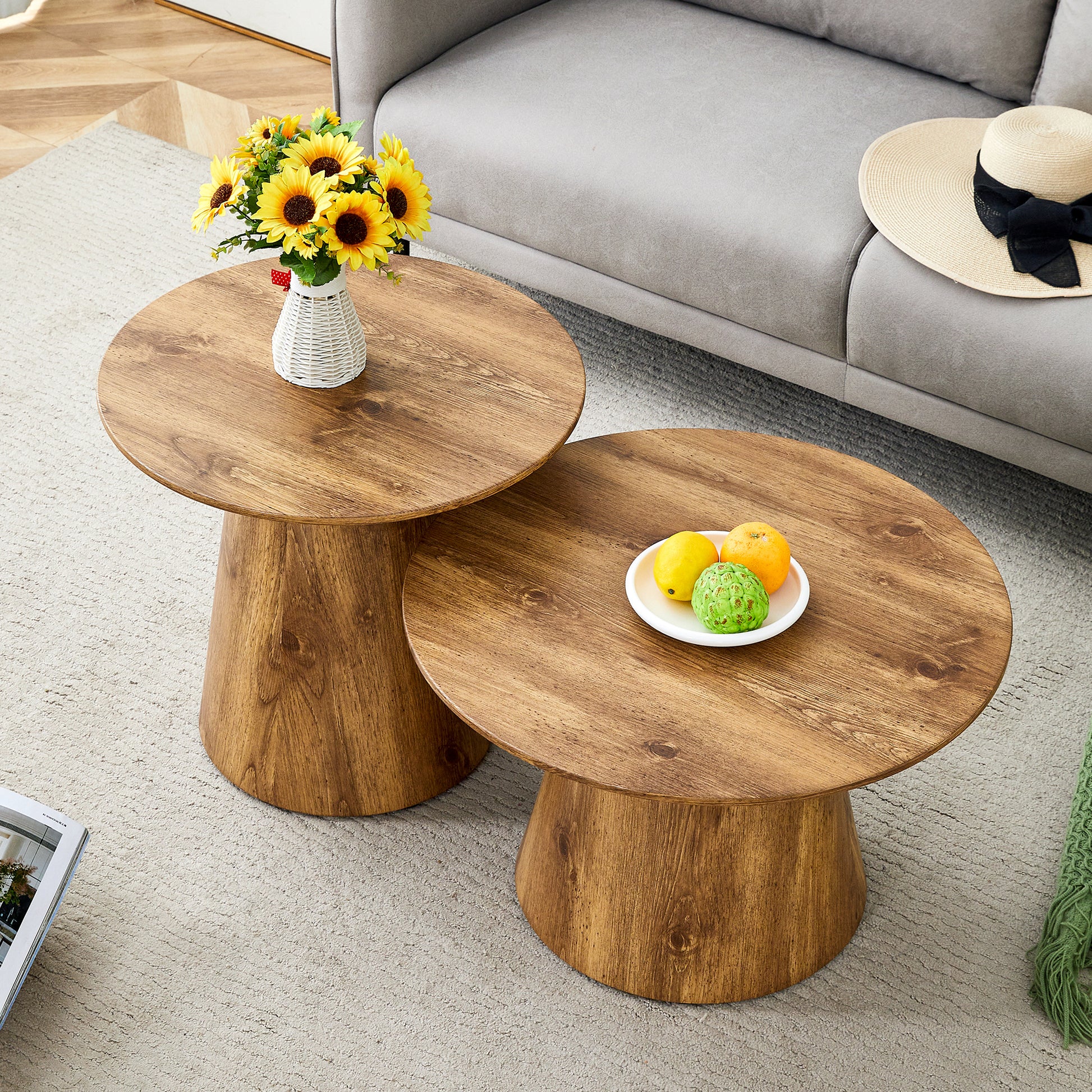 Nesting Tables with Wood Legs - detail view 3