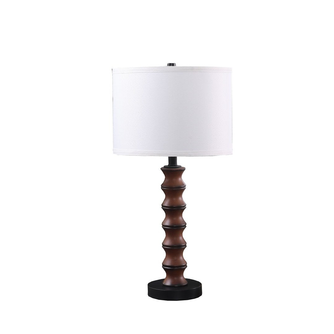 27.5' In Coastal Littoral Wood Insp Modern Table Lamp