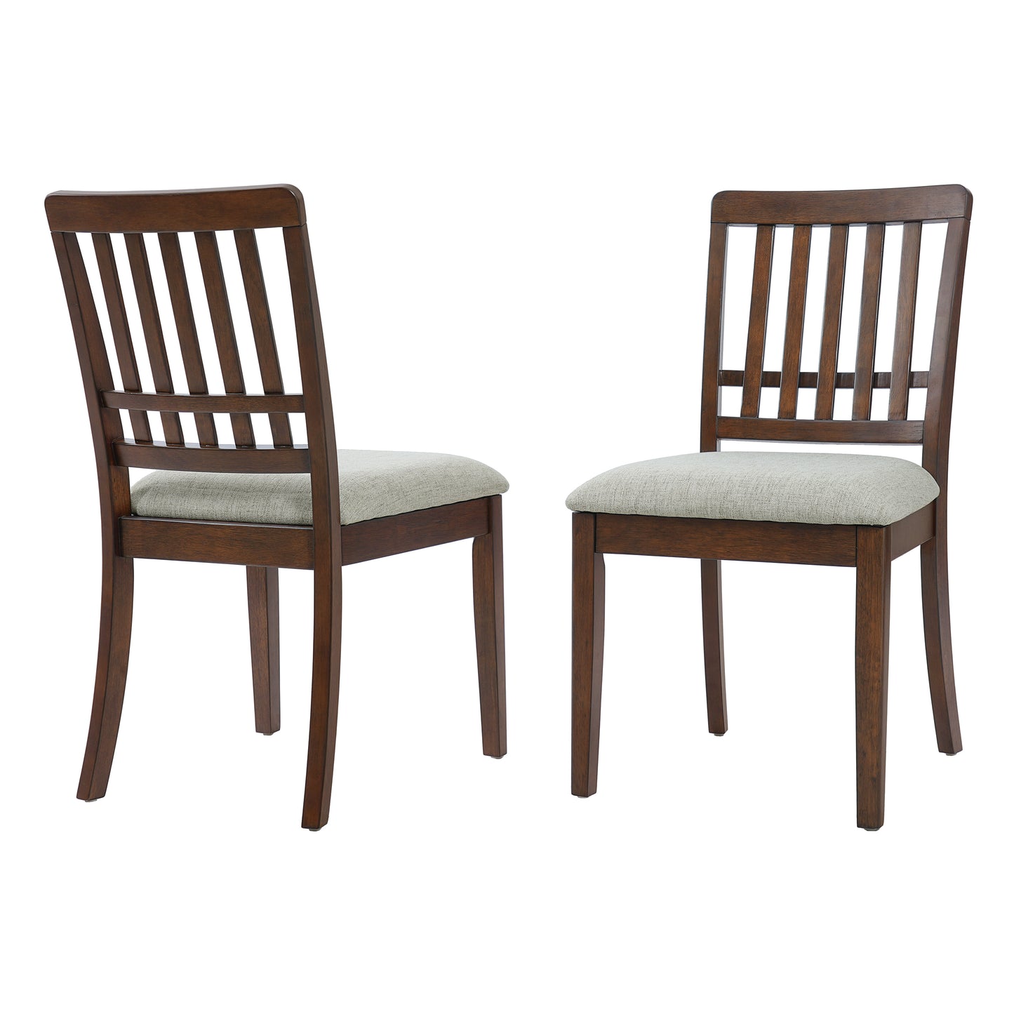 2-Piece Modern Scandinavian Dining Chairs - Brown - detail view 7