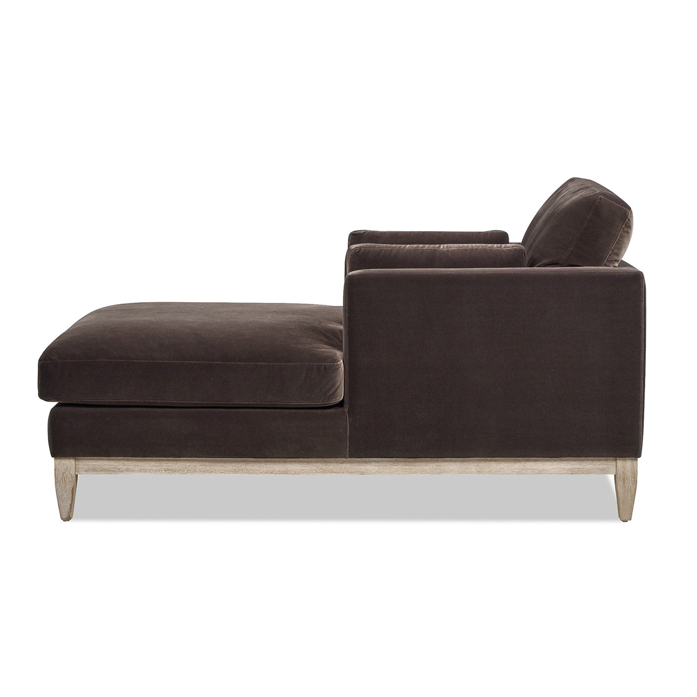 Knox 65' Modern Farmhouse Chaise Lounge Chair - Brown - detail view 5