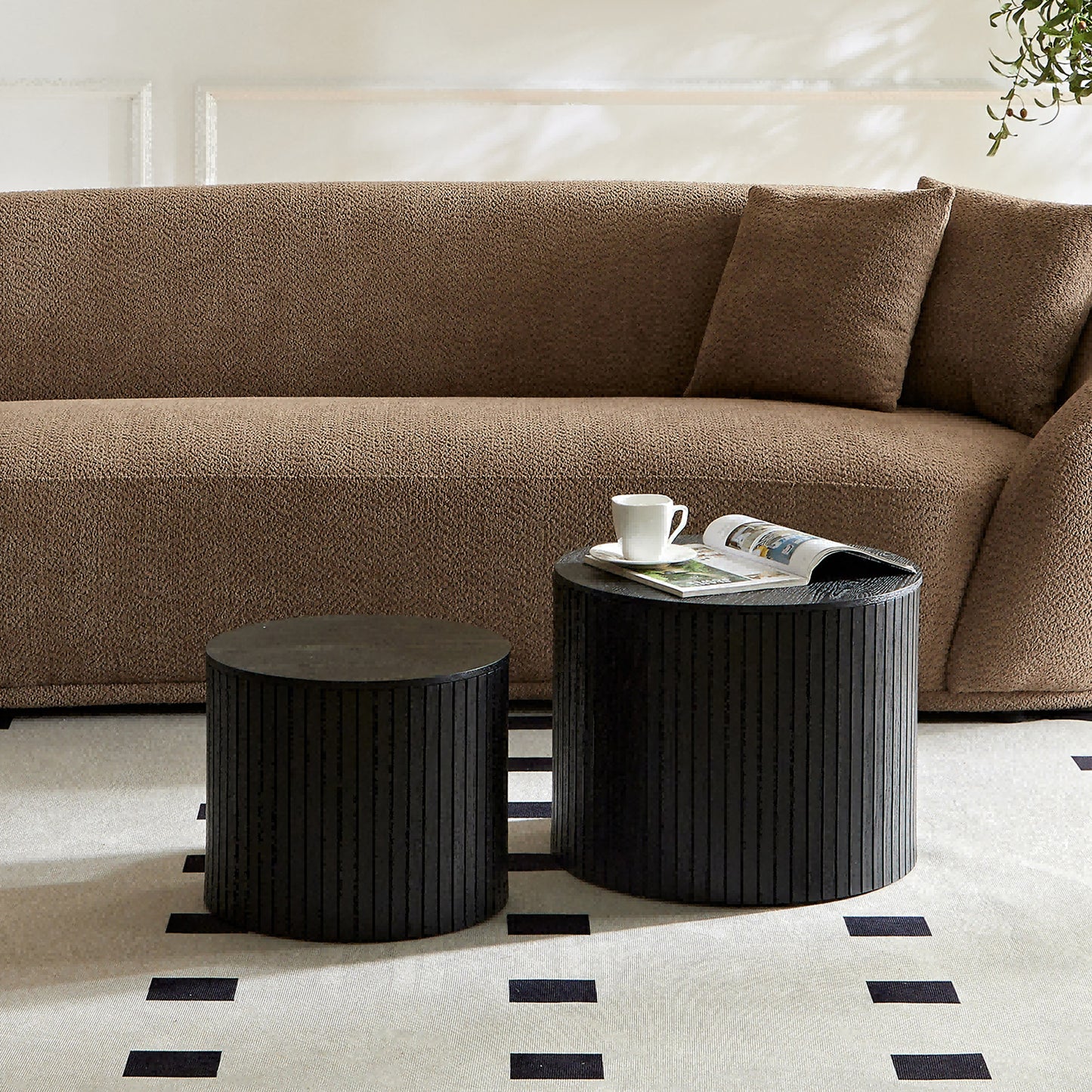 Black Nesting Tables with Black Legs - detail view 7
