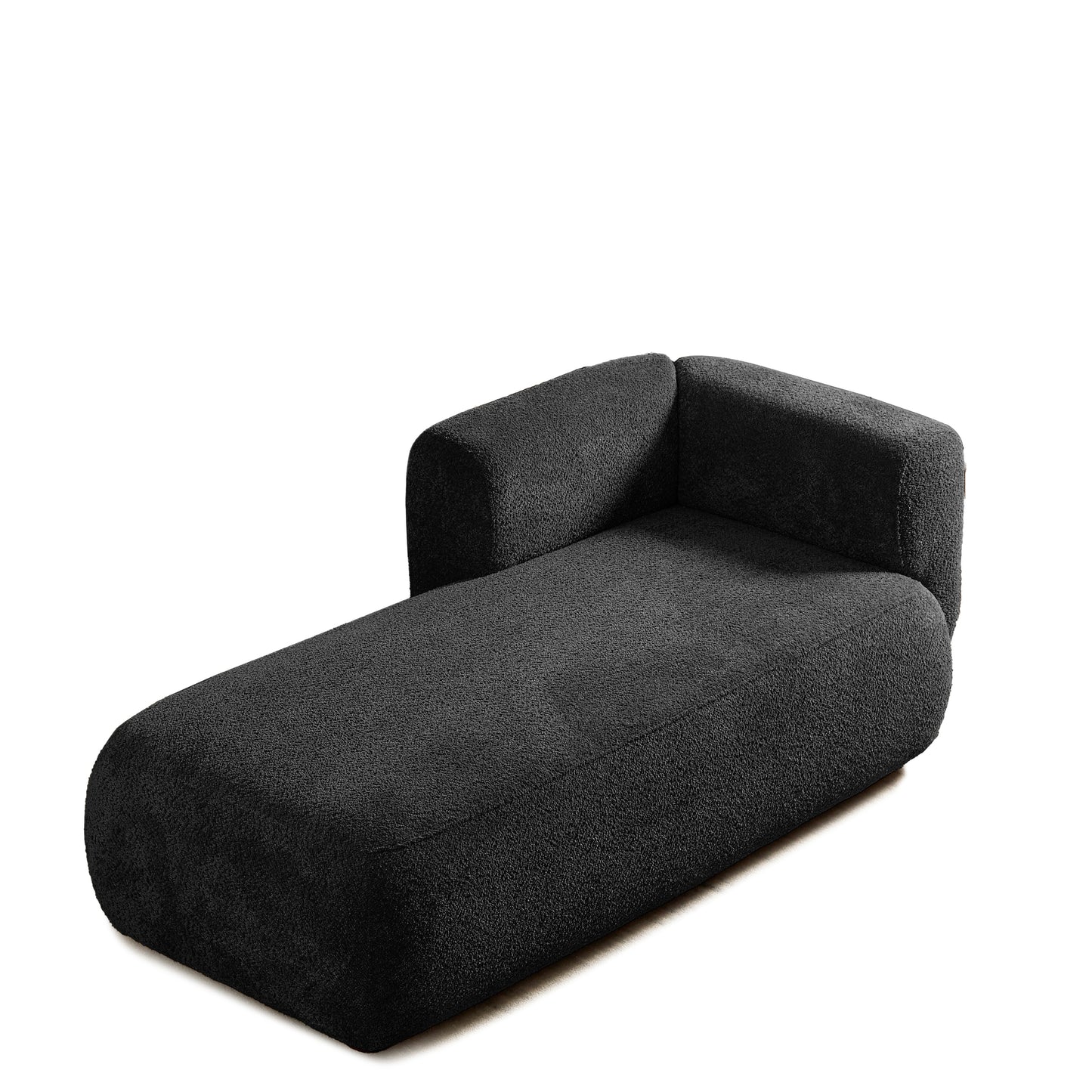 Upholstered Chaise Lounge - Black - detail view 2