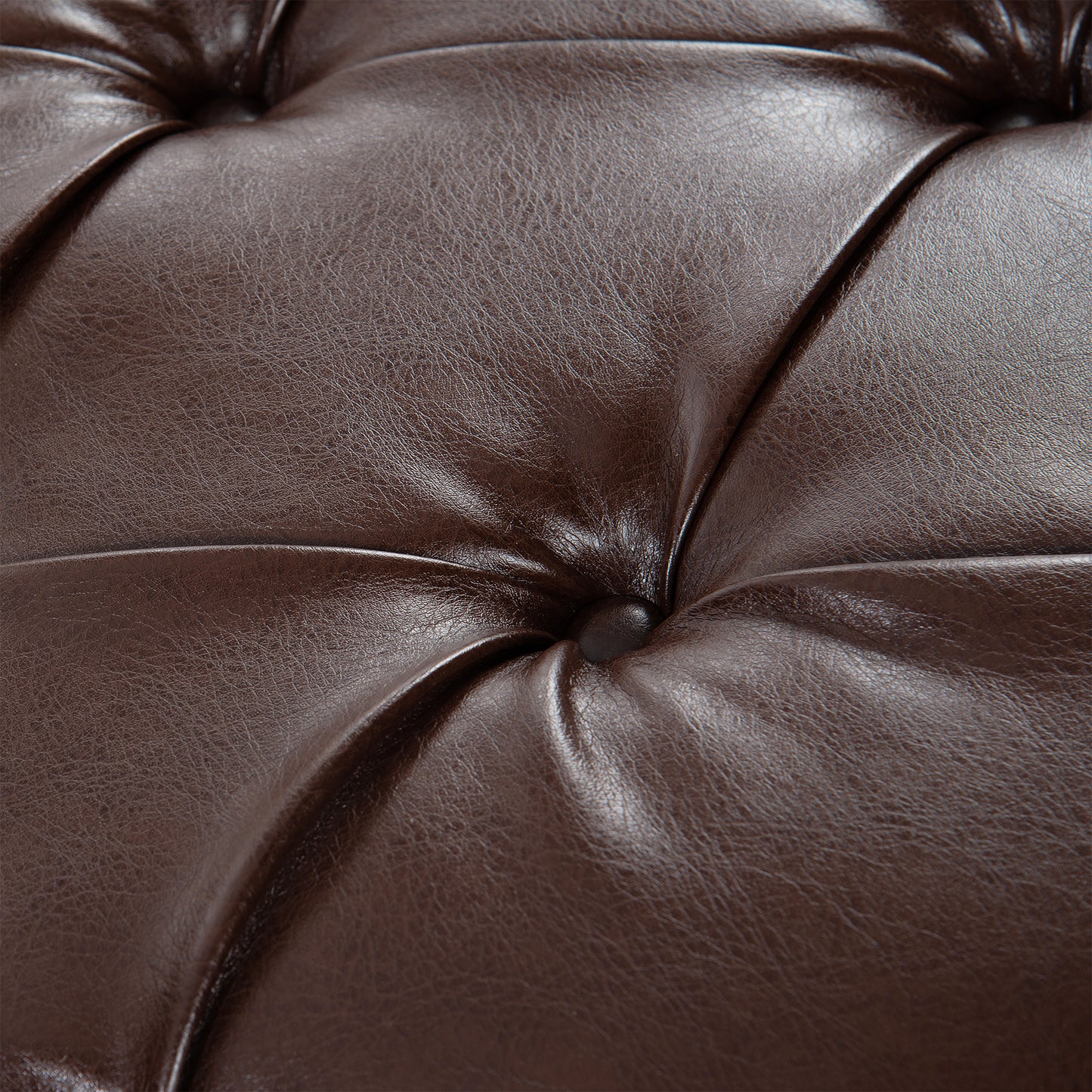 Upholstered Chaise Lounge - Brown - detail view 4