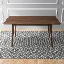 Levi Modern Style Solid Wood Rectangular Dining Kitchen Table Brown Finish - primary color shot
