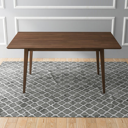 Levi Modern Style Solid Wood Rectangular Dining Kitchen Table Brown Finish - primary color shot