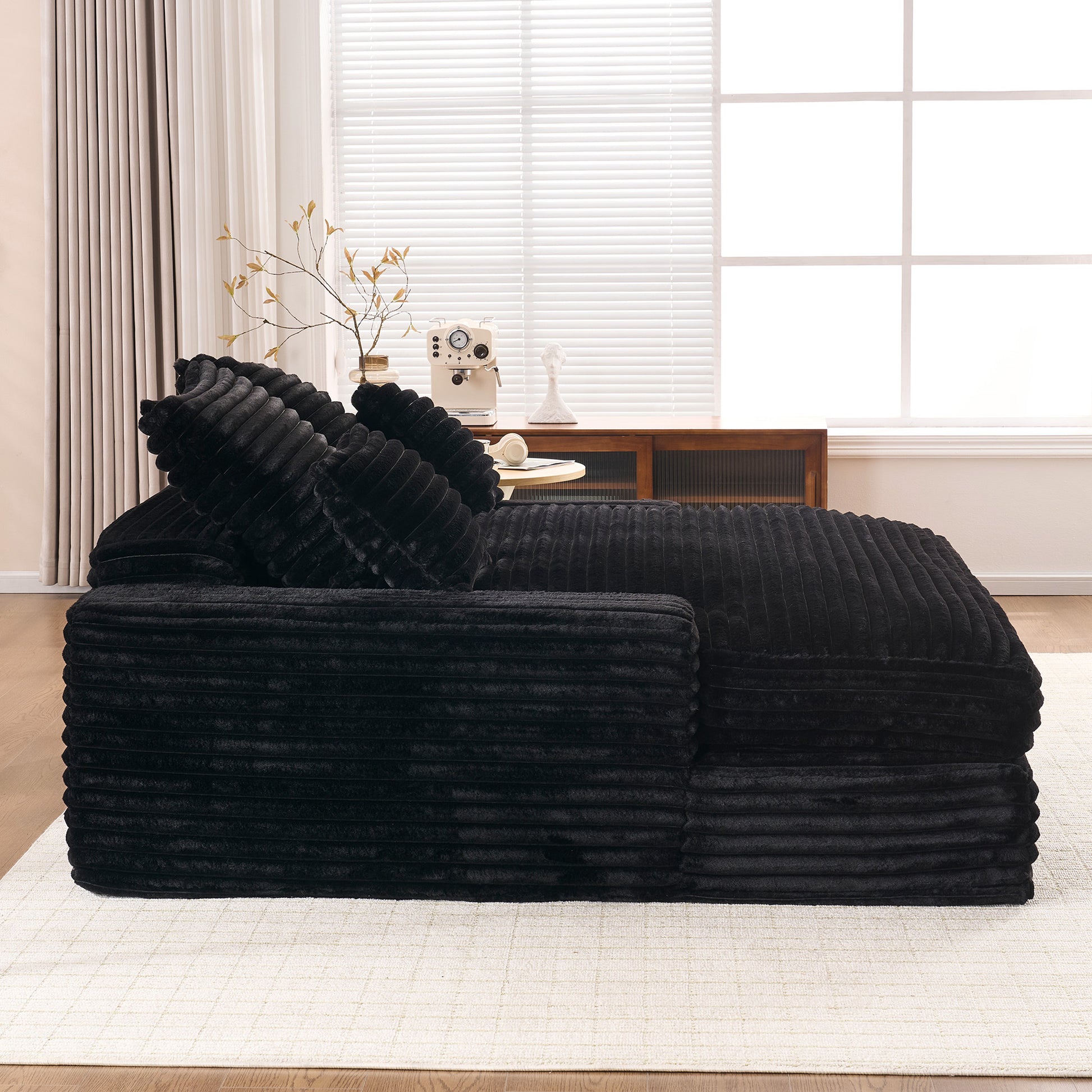 28" Dr-Oversized Chaise Lounge Chair - Black - detail view 4