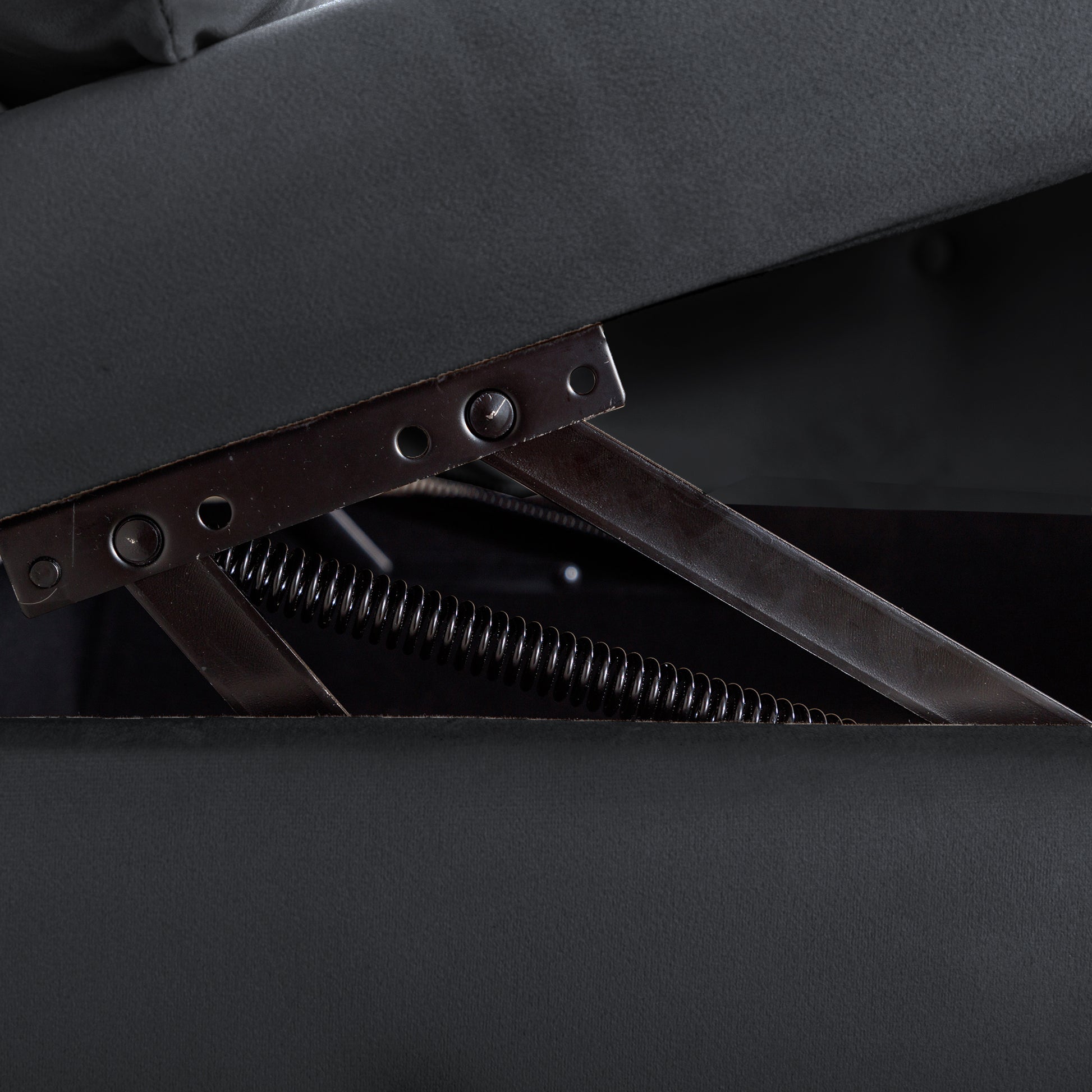 Black Chaise Lounge Indoor - detail view 8