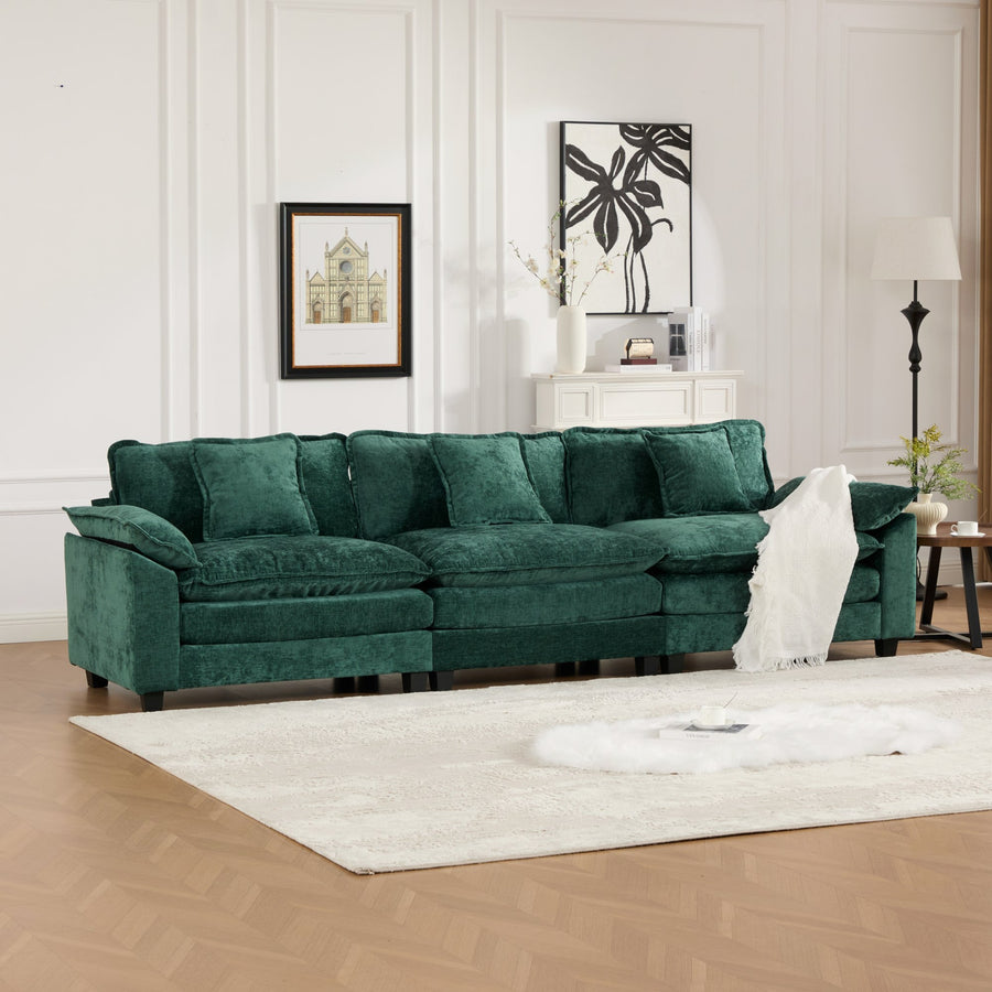 Green Chenille Sofa