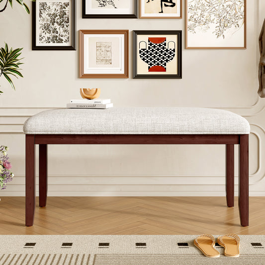 Upholstered Bench - Cherry - detail view 2