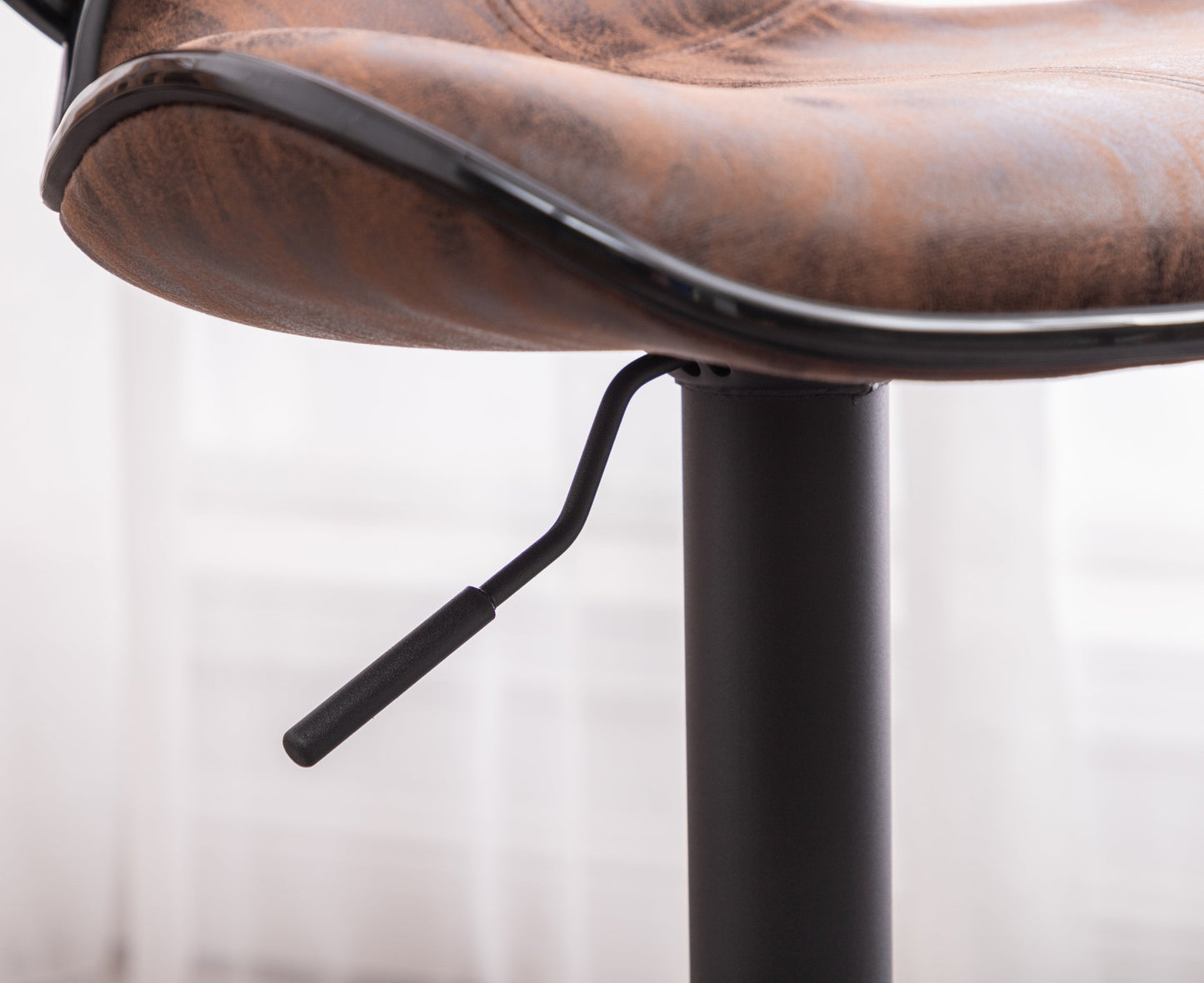 Masaccio Weathered Airlift Adjustable Bar Stools Set of 2 Brown