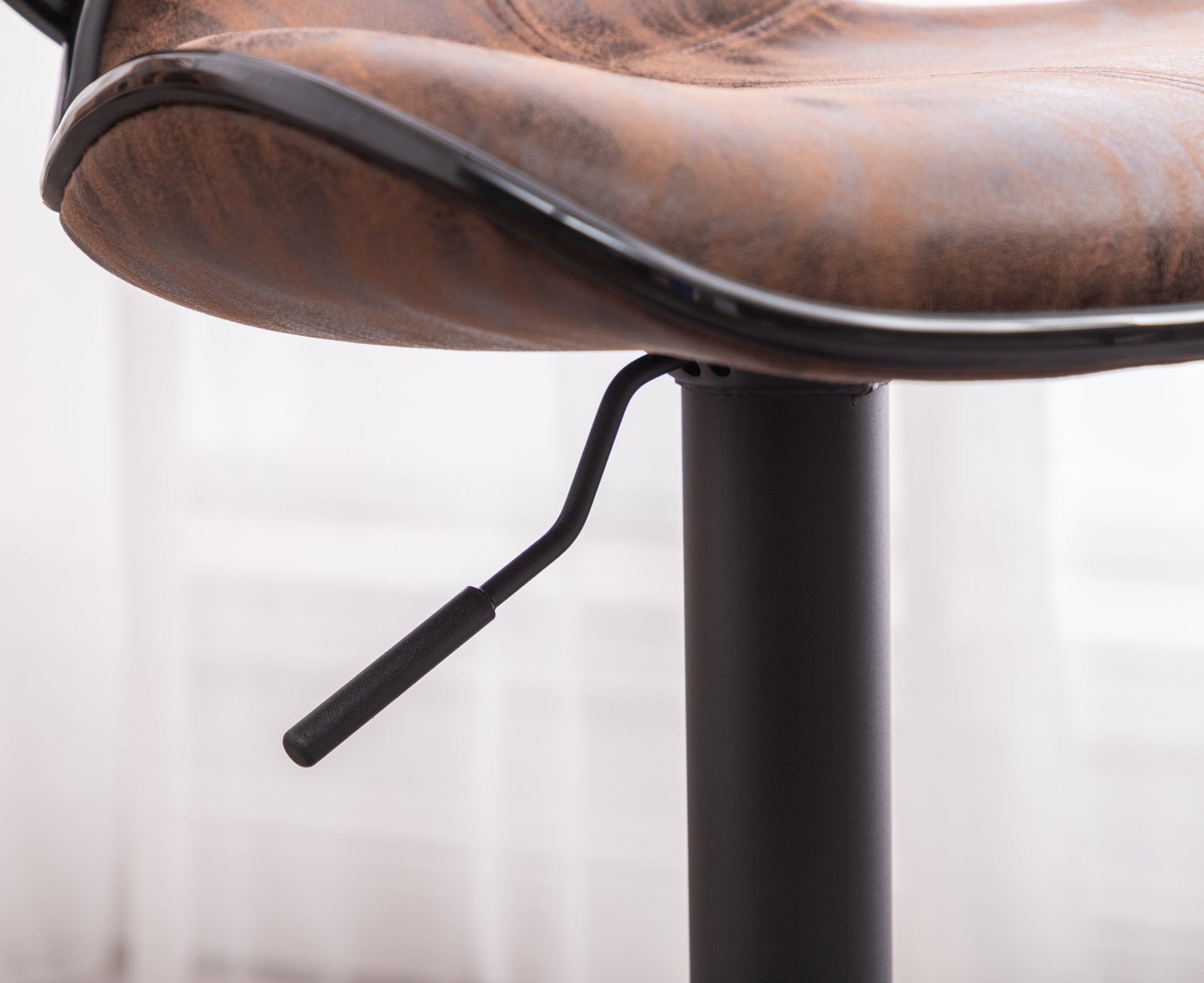 Masaccio Weathered Airlift Adjustable Bar Stools Set of 2 Brown