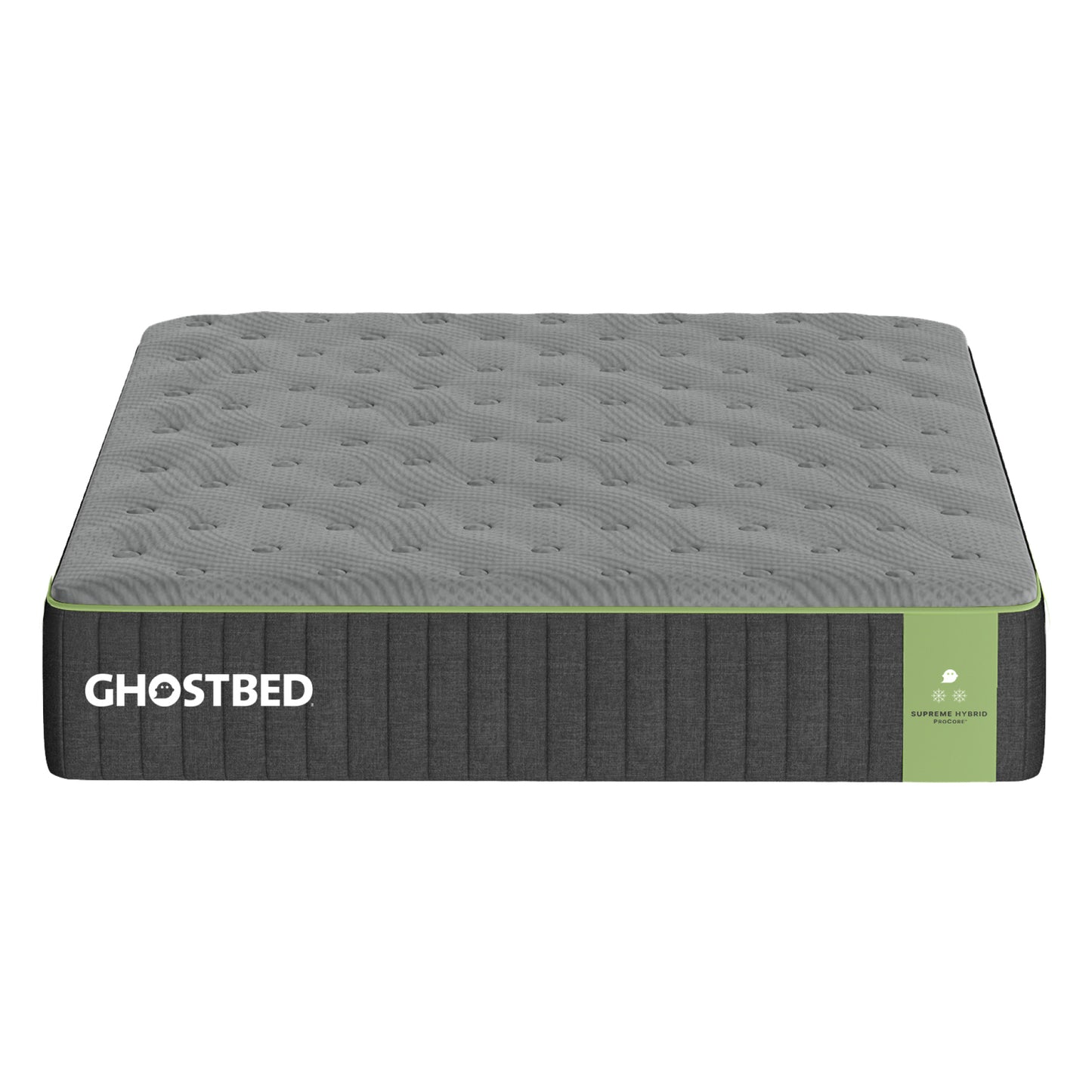 Ghostbed Supreme 12' King Hybrid Mattress with Ghost Ice Quilted Cover in Grey - primary color shot