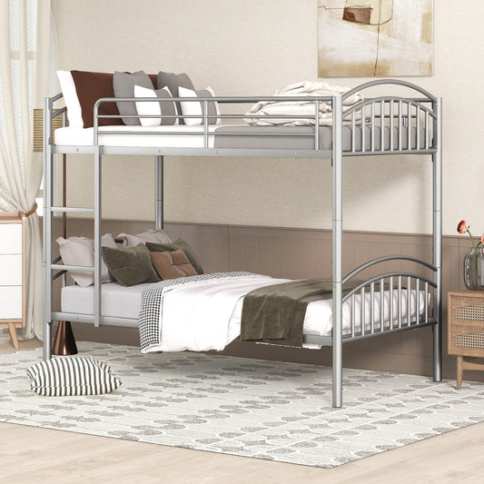 Doral Classic Metal Twin over Twin Bunk Bed, Silver