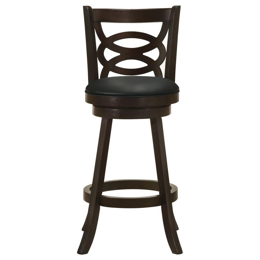 Calecita Wood Swivel Bar Chair Cappuccino (Set of 2)