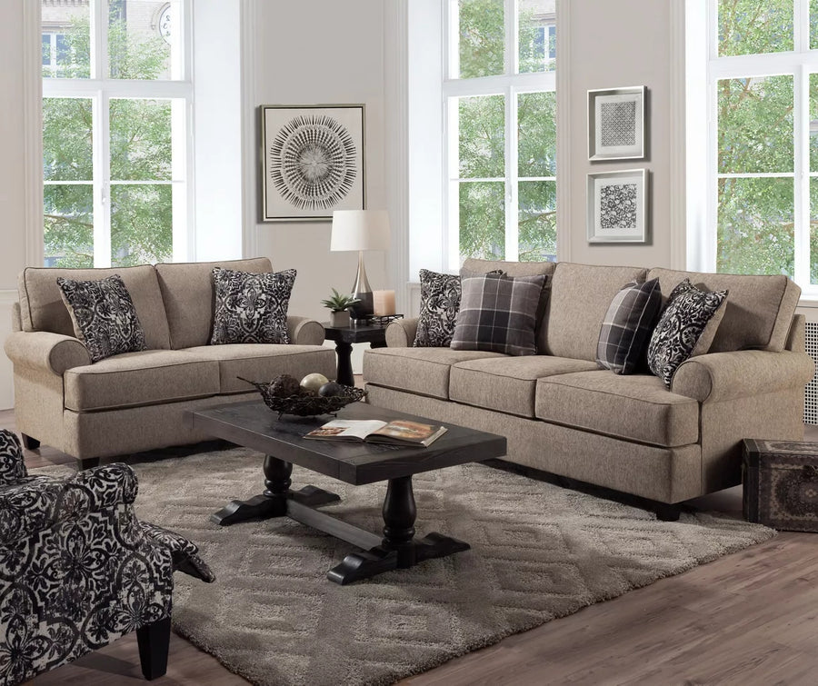 Charleston Grey Chenille Sofa